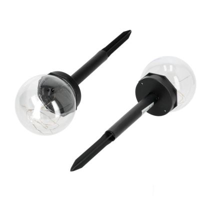 LED solarna lampa GLEAM LED/1,2V 3000K IP44 40 mAh prozirna/crna