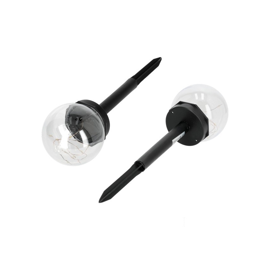 LED solarna lampa GLEAM LED/1,2V 3000K IP44 40 mAh prozirna/crna