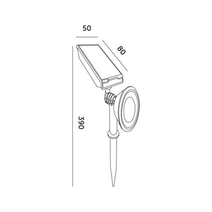 LED solarna lampa LANCE LED/1xAA 4000K IP44 300 mAh