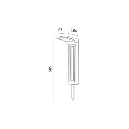 LED solarna lampa LED/0,2W/3,7V 6500K IP44 2200 mAh