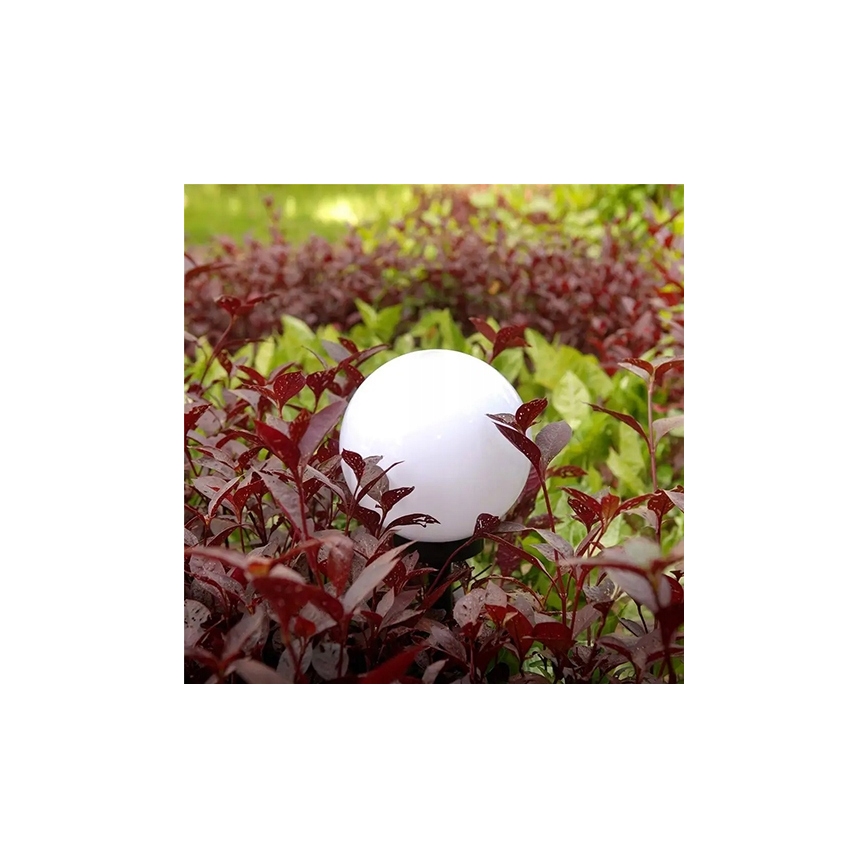 LED solarna lampa LED/1,2V 6500K 200 mAh preč. 10 cm IP44 bela/crna