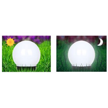 LED solarna lampa LED/1,2V 6500K 200 mAh preč. 10 cm IP44 bela/crna