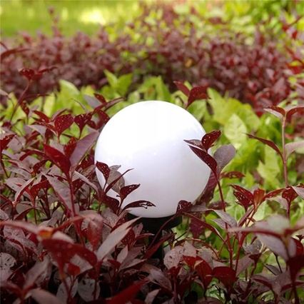 LED solarna lampa LED/1,2V 6500K 200 mAh prečnik 15 cm IP44 bela/crna