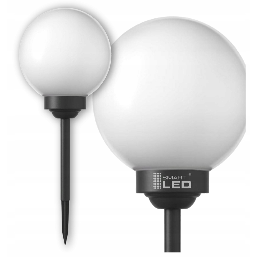 LED solarna lampa LED/1,2V 6500K 200 mAh prečnik 15 cm IP44 bela/crna