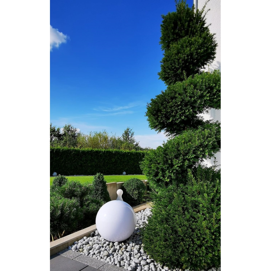 LED solarna lampa LED/1,2V 6500K 200 mAh, prečnik 30 cm, IP44, bela/crna