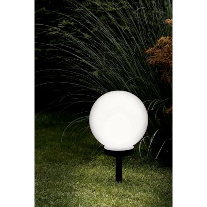 LED solarna lampa LED/1,2V 6500K 200 mAh, prečnik 30 cm, IP44, bela/crna