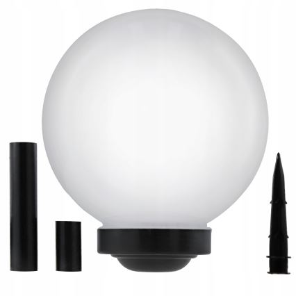 LED solarna lampa LED/1,2V 6500K 200 mAh prečnika 25 cm IP44 bela/crna