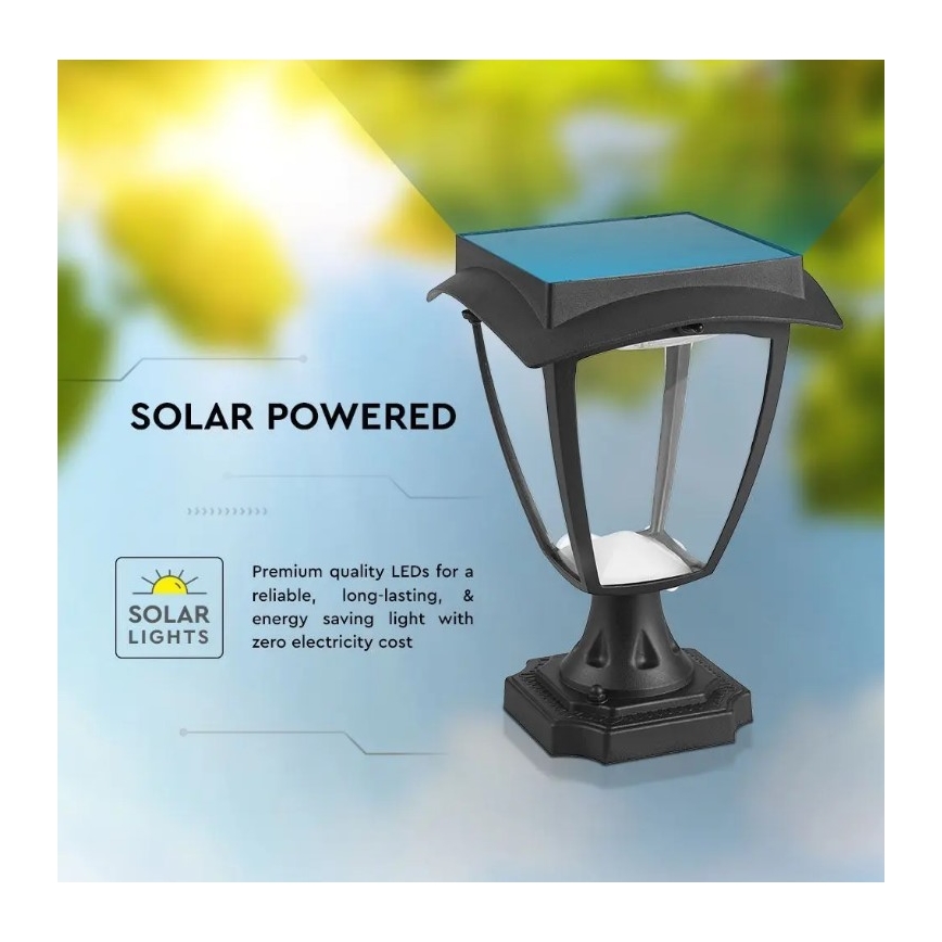LED solarna lampa LED/2W/3,7V 3000/6000K IP65 2200 mAh