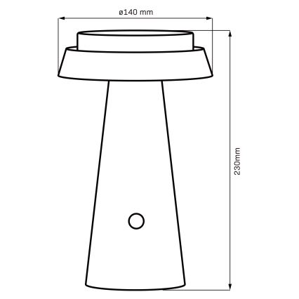LED prigušiva dodirna solarna lampa MARAKESZ LED/3,7V USB 3600 mAh 1800/2700/3000K IP54 siva
