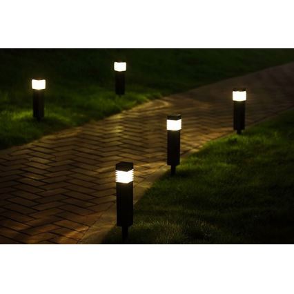 LED solarna lampa MARTIN, 1,2 V, 150 mAh, IP44, crna