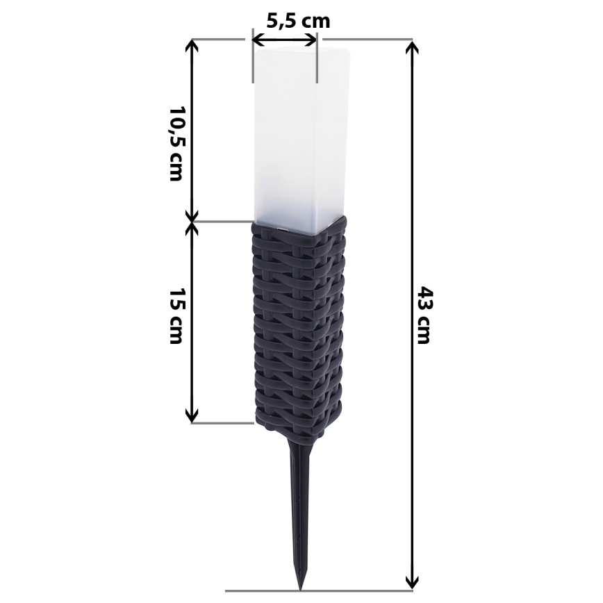 LED solarna lampa RABBIA LED/1,2V 300 mAh IP44