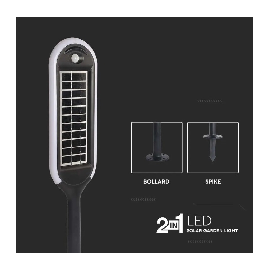LED solarna lampa sa senzorom BOLLARD LED/5W/5,5V 70 cm 3000K IP65 2000 mAh