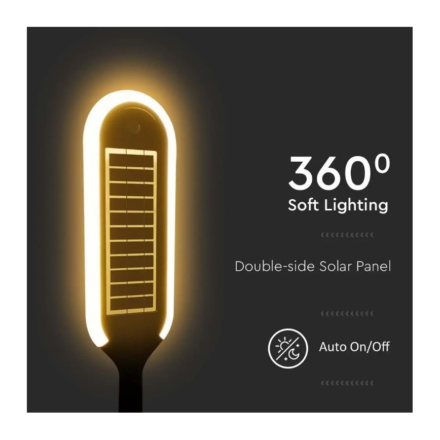 LED solarna lampa sa senzorom BOLLARD LED/5W/5,5V 70 cm 3000K IP65 2000 mAh