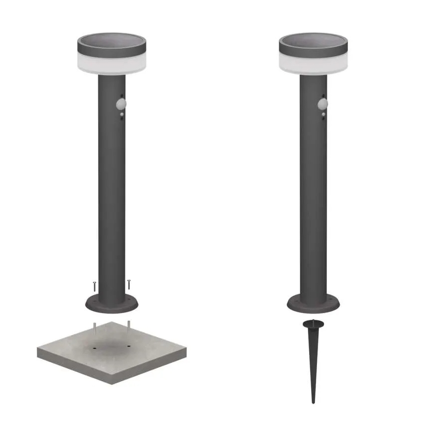 LED solarna lampa sa senzorom LED/2W/3,7V 1200 mAh IP44 50 cm