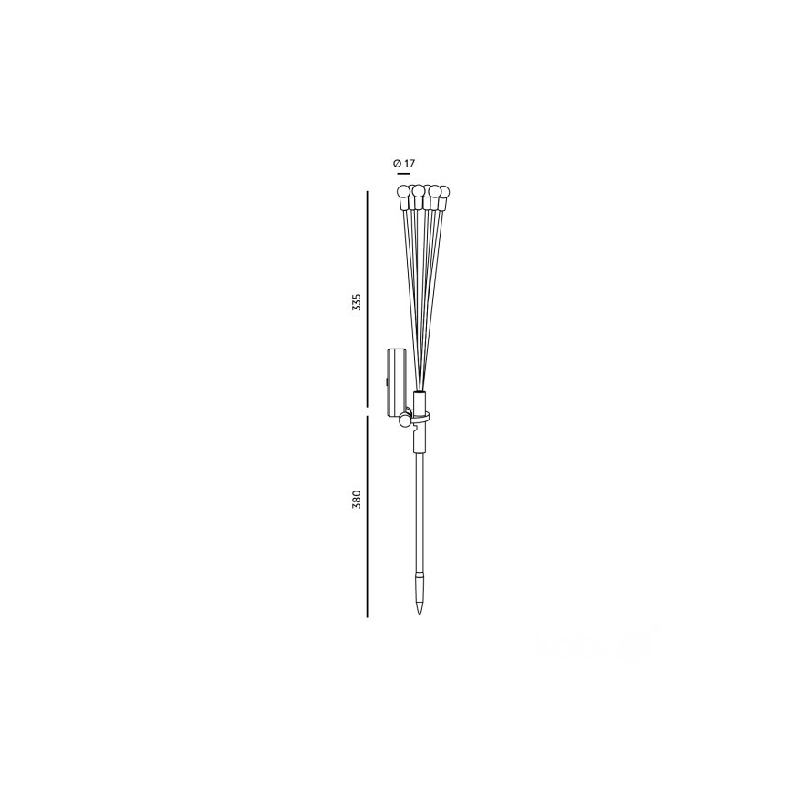LED solarna lampa sa senzorom SPRINKLE LED/1xAAA 3000K IP44 200 mAh