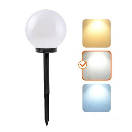 LED solarna lampa SPHERE LED/1,2V 4000K IP44 200 mAh prečnika 20 cm