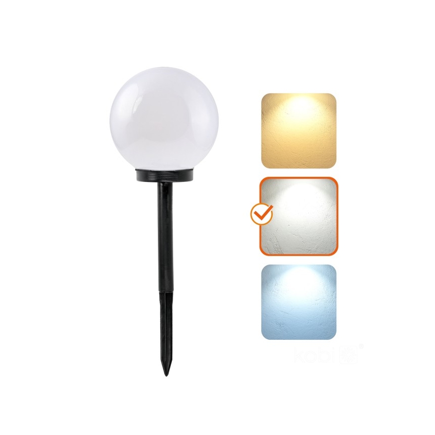 LED solarna lampa SPHERE LED/1,2V 4000K IP44 200 mAh prečnika 20 cm