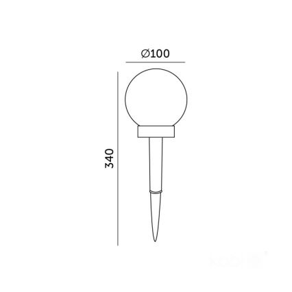 LED solarna lampa SPHERE LED/1,2V 4000K IP44 40 mAh prečnik 10 cm