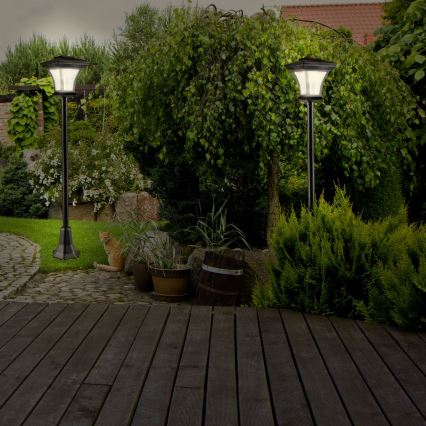 LED solarna lampa TIRANA LED/1,6W/1,2V 600 mAh IP44 crna