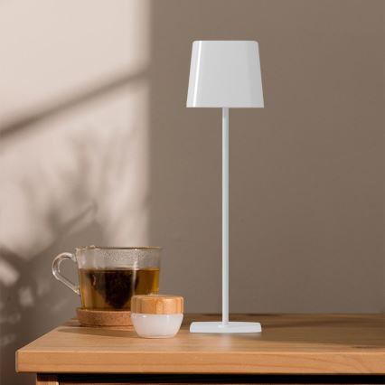 LED solarna prigušiva magnetna dodirna punjiva stona lampa LED/5W/5V 3000-6000K 3600 mAh IP65 bela