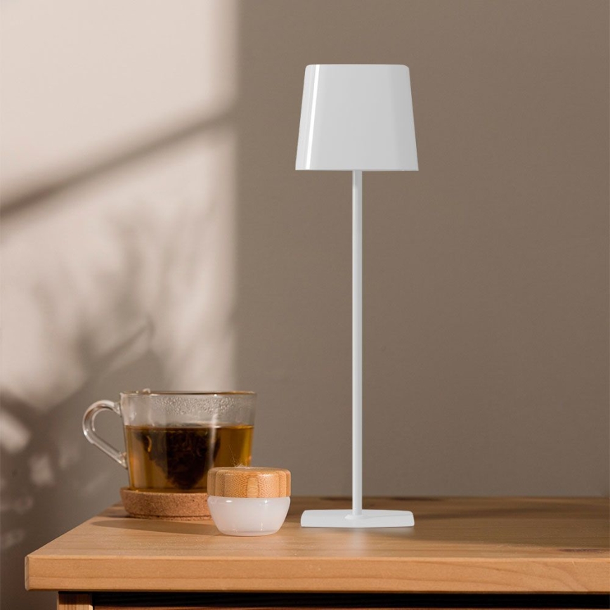 LED solarna prigušiva magnetna dodirna punjiva stona lampa LED/5W/5V 3000-6000K 3600 mAh IP65 bela