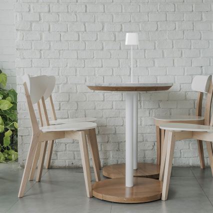 LED solarna prigušiva magnetna dodirna punjiva stona lampa LED/5W/5V 3000-6000K 3600 mAh IP65 bela