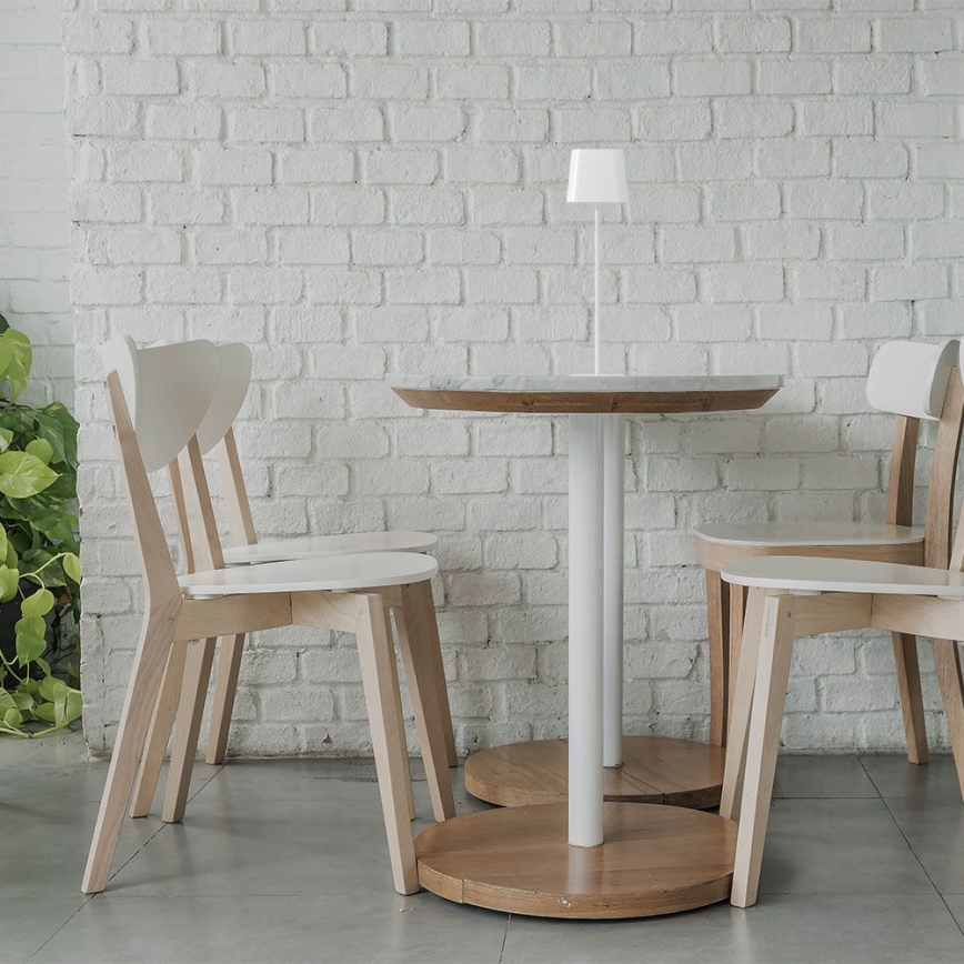 LED solarna prigušiva magnetna dodirna punjiva stona lampa LED/5W/5V 3000-6000K 3600 mAh IP65 bela