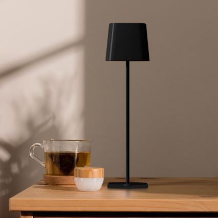 Solarna LED prigušiva magnetska dodirna punjiva stona lampa LED/5W/5V 3000-6000K 3600 mAh IP65 crna