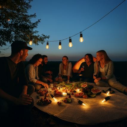 LED solarna punjiva svetiljka LUMINA LUMO LED/USB 300 mAh crna