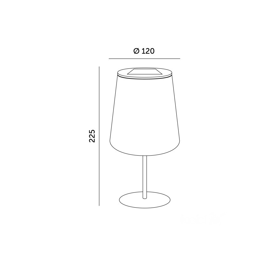 LED solarna stona lampa LUVETRA LED/1xAA 4000K IP44 200 mAh bela