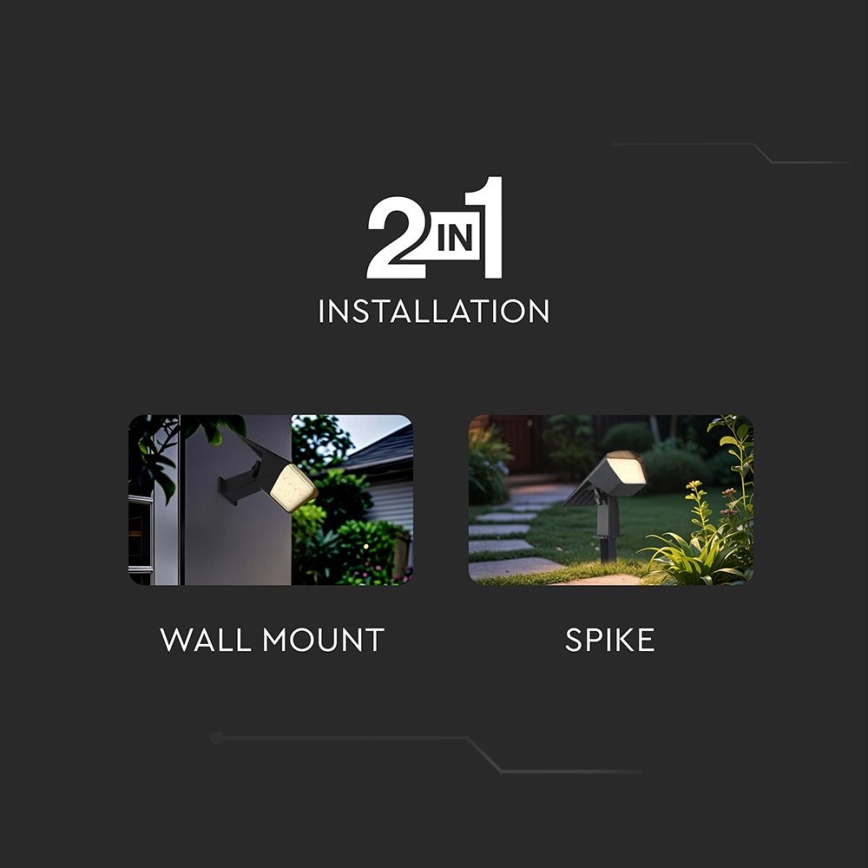 LED solarna svetiljka 2u1 LED/1,3W/3,7V 3000/4000/6400K IP65 1200 mAh