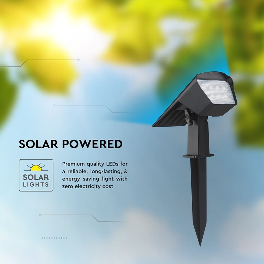 LED solarna svetiljka 2u1 LED/1,3W/3,7V 3000/4000/6400K IP65 1200 mAh