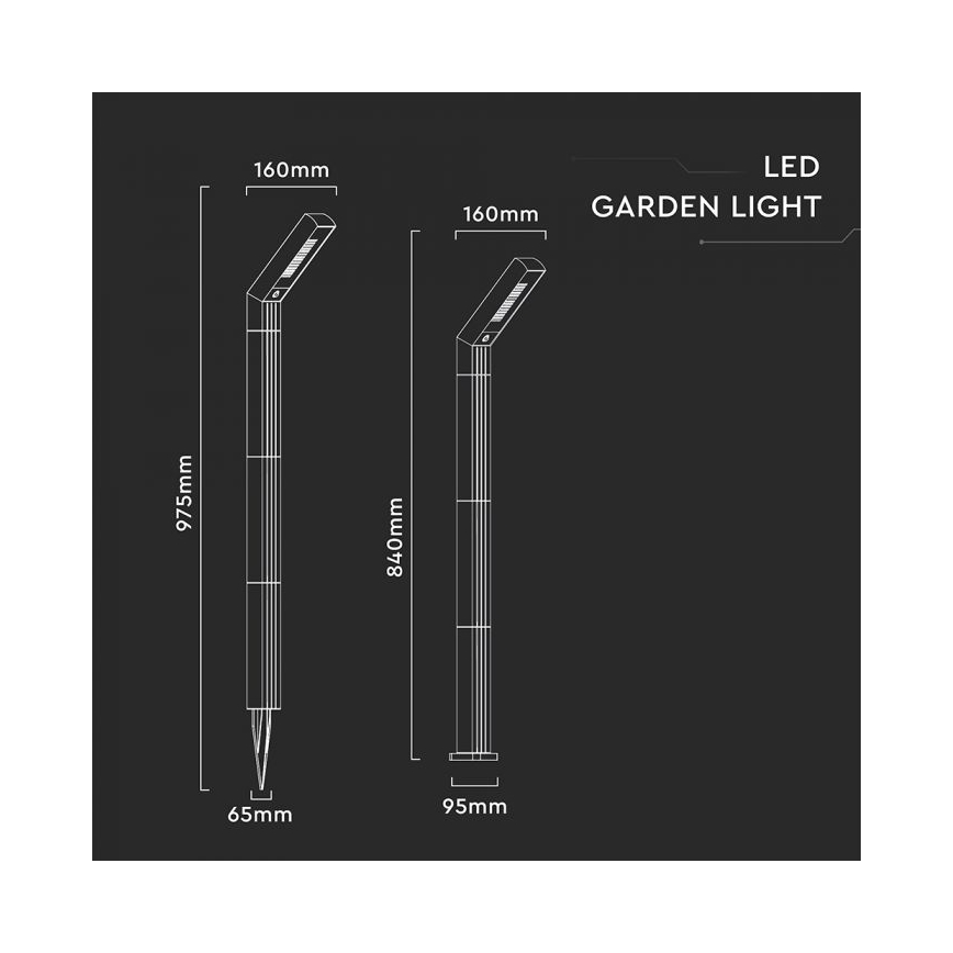 LED solarna svetiljka 2u1 LED/1,5W/3,7V IP65 1500 mAh