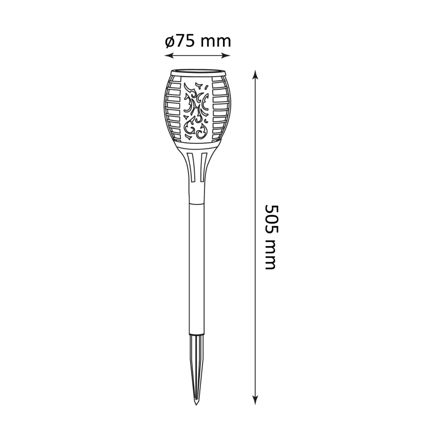 LED solarna svetiljka FUEGO LED/1,2V 200 mAh IP44