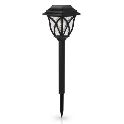 LED solarna svetiljka LAWN LED/1,2V 100 mAh 3000K 44 cm IP44 crna