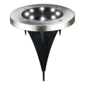 LED solarna svetiljka SOLLY LED/1,2V 6500K prečnik 11,5 cm 300 mAh IP44 hrom