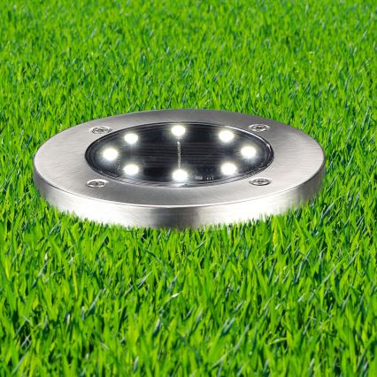 LED solarna svetiljka SOLLY LED/1,2V 6500K prečnik 11,5 cm 300 mAh IP44 hrom