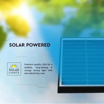 LED solarna svetiljka SPIKE LED/2W/5,5V IP65 4000K 1200 mAh