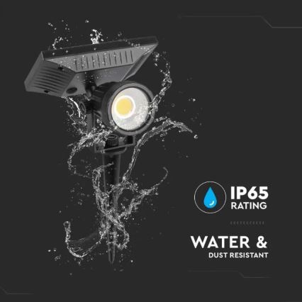 LED solarna svetiljka SPIKE LED/2W/5,5V IP65 6400K 1200 mAh