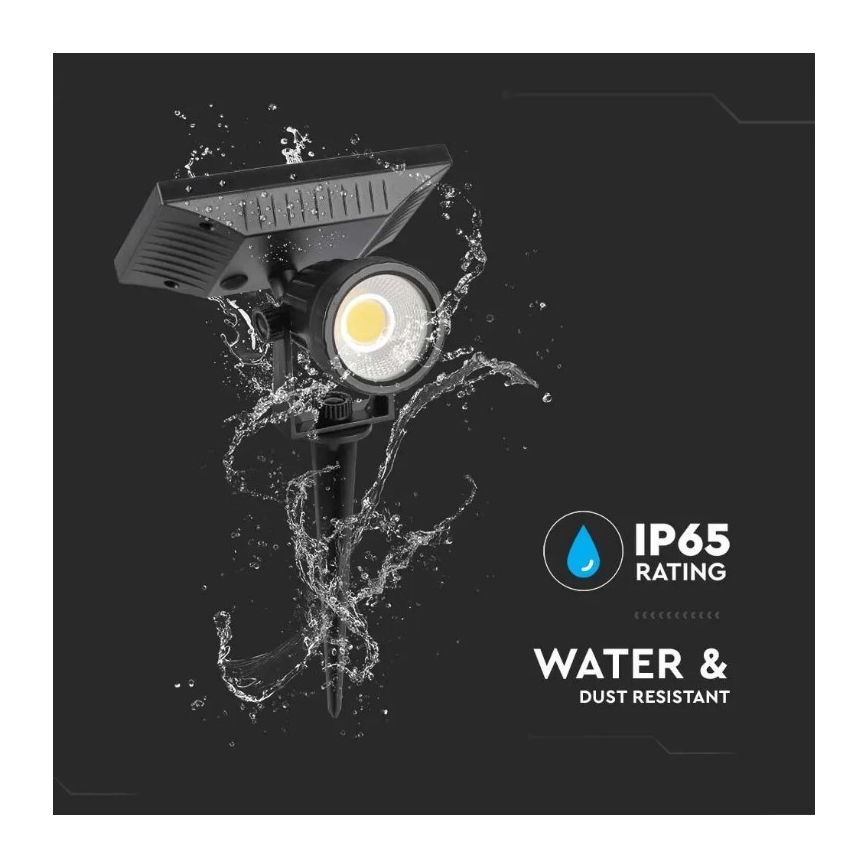 LED solarna svetiljka SPIKE LED/2W/5,5V IP65 6400K 1200 mAh
