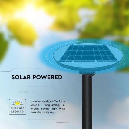 LED solarna ulična lampa sa senzorom, LED/10W/3,2V, IP65, 4000K, 15000 mAh + daljinski upravljač