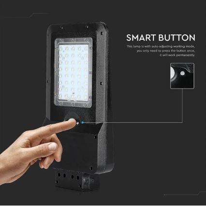 LED solarna ulična lampa sa senzorom LED/15W/7,4V 6000K IP65 5400 mAh