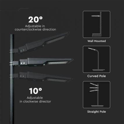 LED solarna ulična lampa sa senzorom LED/40W/9,6V IP65 4000K + daljinsko upravljanje