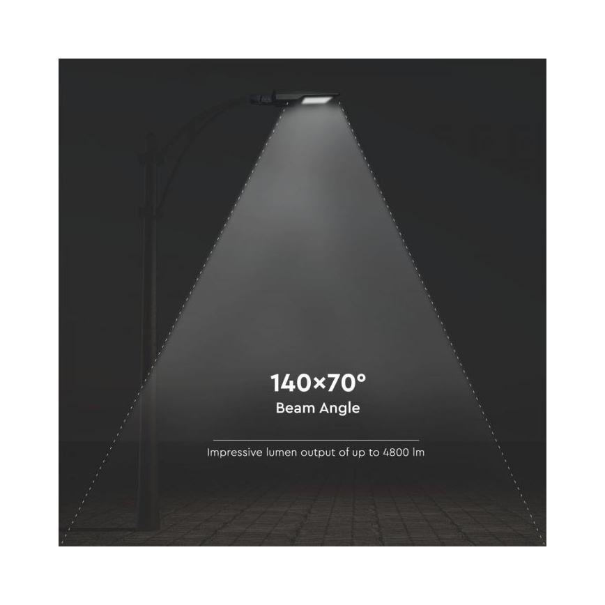 LED solarna ulična lampa sa senzorom LED/40W/9,6V IP65 6000K 12000 mAh + daljinski upravljač