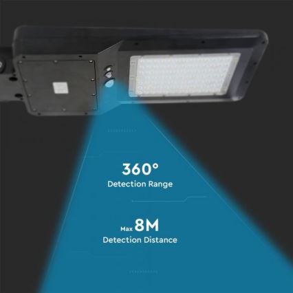 LED solarna ulična lampa sa senzorom LED/40W/9,6V IP65 6000K 12000 mAh + daljinski upravljač