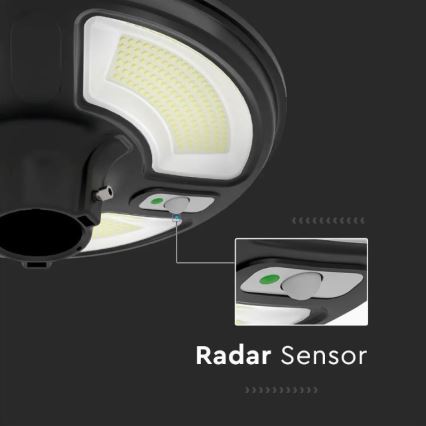 LED solarna ulična lampa sa senzorom LED/7,5W/3,2V 6500K IP65 + daljinski upravljač