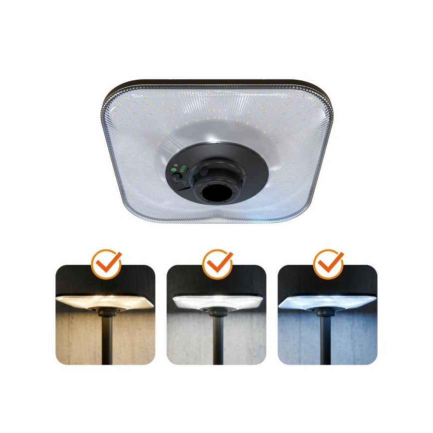 LED solarna ulična lampa sa senzorom SOLSUMI LED/25W/3,2V 3000/4000/6500K IP54 24000 mAh + daljinski upravljač