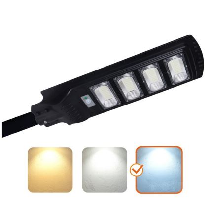 LED prigušiva solarna ulična lampa sa senzorom URBI LED/11W/3,2V 6500K 15000 mAh IP54 + daljinski upravljač