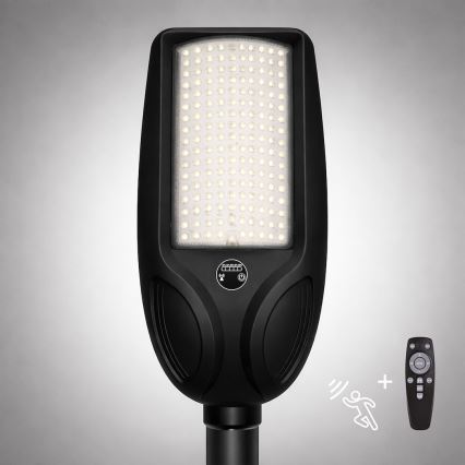 LED prigušiva solarna ulična lampa sa senzorom VENICE LED/200W/3,2V 12000 mAh IP65 crna + daljinski upravljač