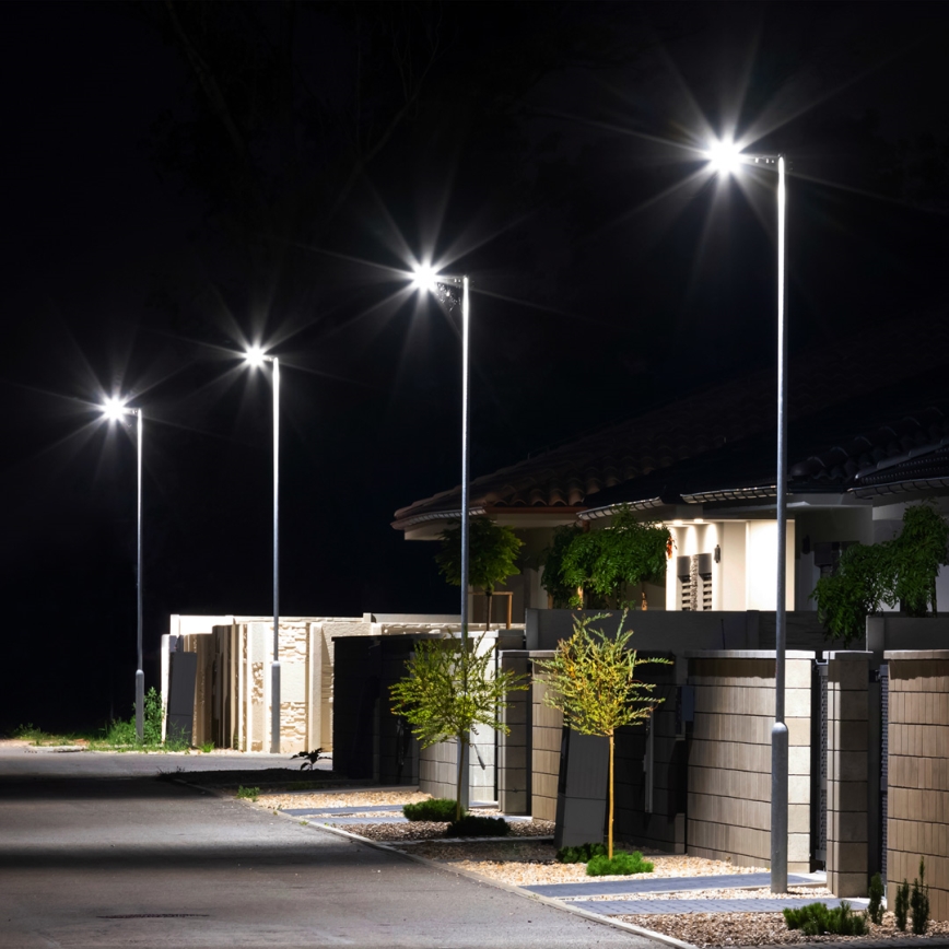 LED solarna ulična lampa VIA 100W/10000 mAh 3,2V 6000K IP54 + daljinski upravljač